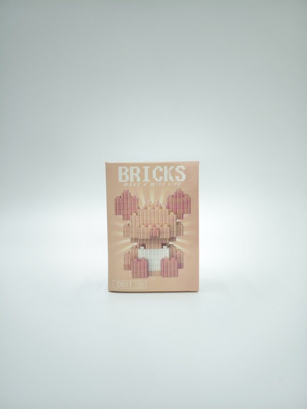 Конструктор Bricks арт.d011 Мишка розовый