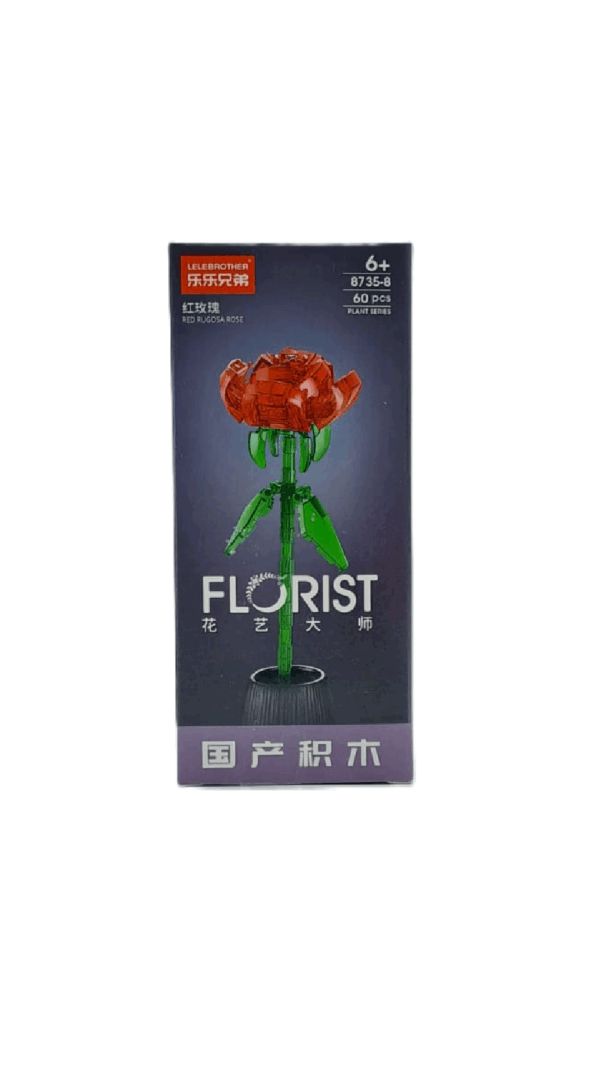 Конструктор Florist арт.8735-8 Red Rugosa Rose 60деталей