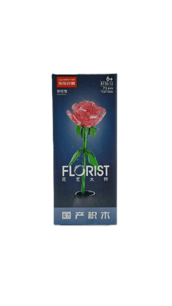 Конструктор Florist арт.8735-12 Pink Rose 73деталей