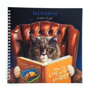Скетчбук 20*20см на спирали Котик 60л 120г арт.27940
