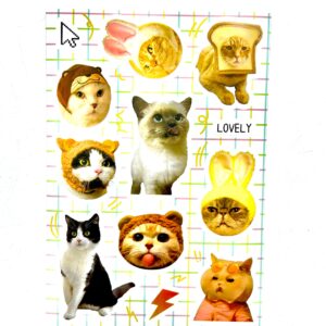 Наклейки Котики на листе А6 арт.tr402