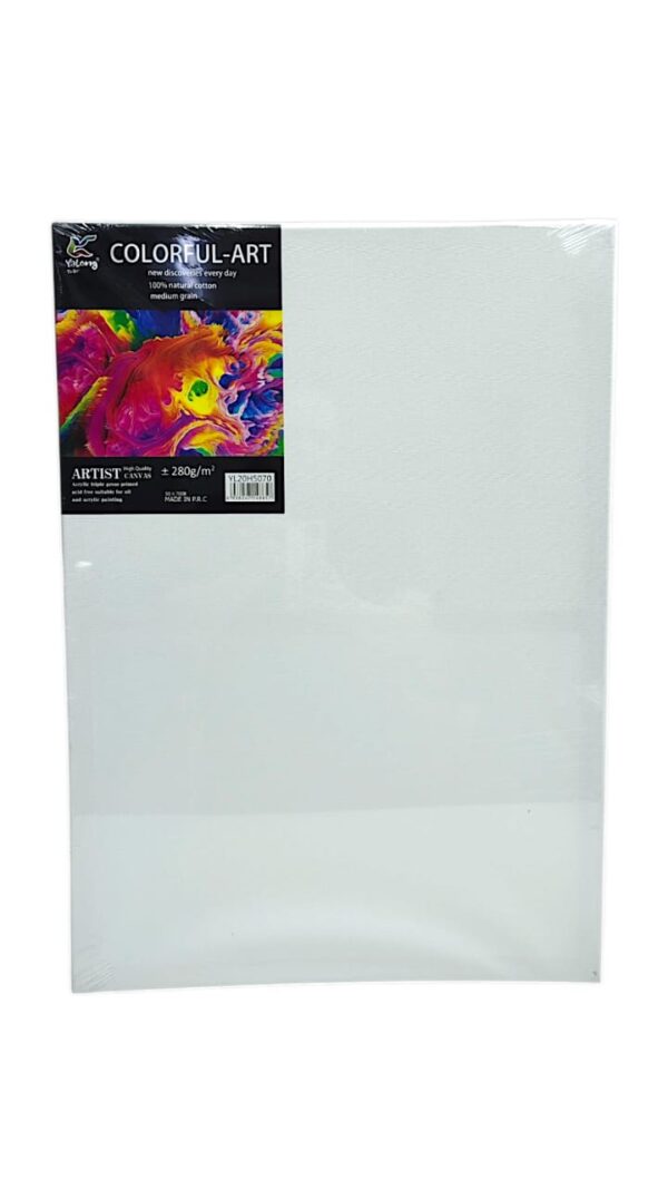 Холст Yalong 50*70 белый арт.yl20h5070