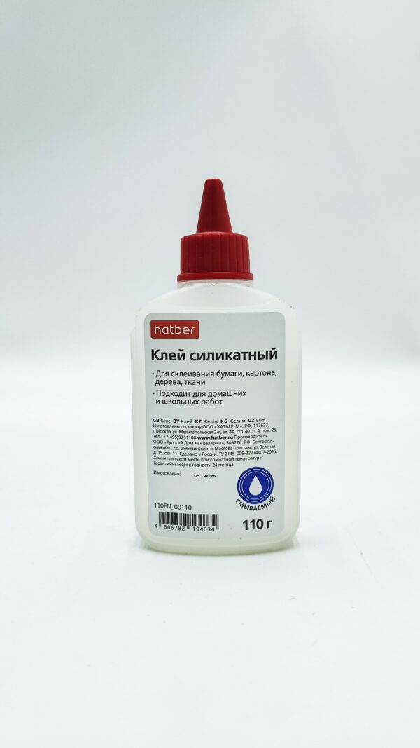 Клей силикатный Hatber 110г арт.110fn_00110
