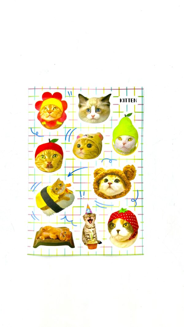 Наклейки Котики на листе А6 арт.tr404