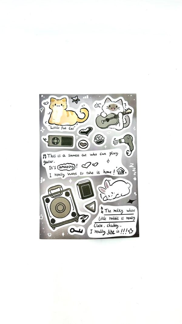 Наклейки Котики на листе А6 арт.tr390