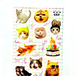 Наклейки Котики на листе А6 арт.tr406