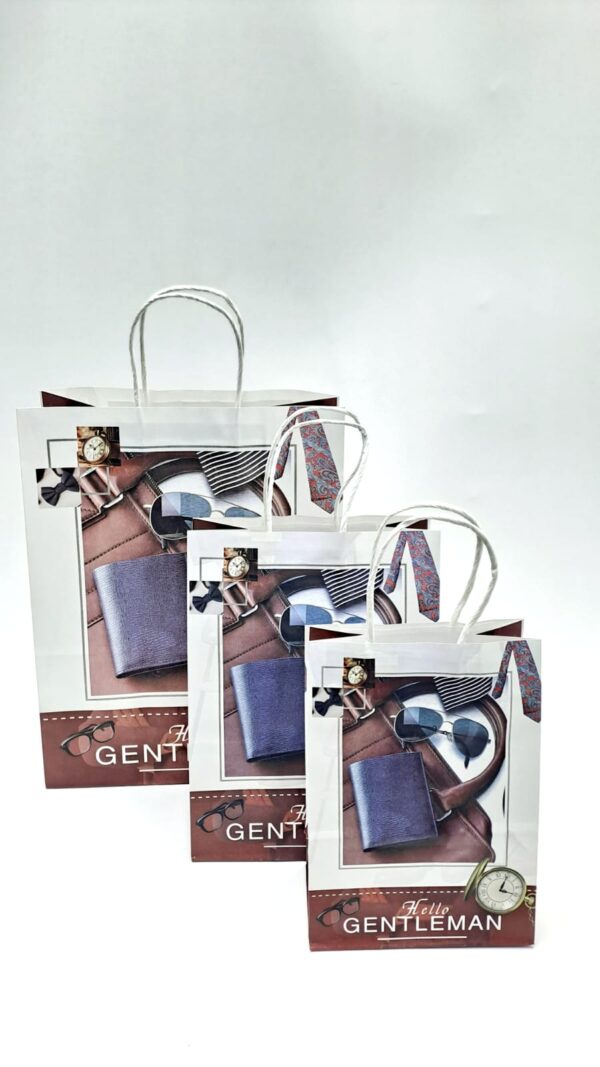Пакет подарочный Hello Gentleman 32,5*25,5*12,5см арт.jk1648a-2 бордовый