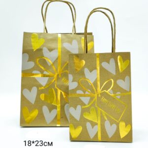 Пакет подарочный 12*17см happy every day арт.lclp-s-929 крафтовый с золотом