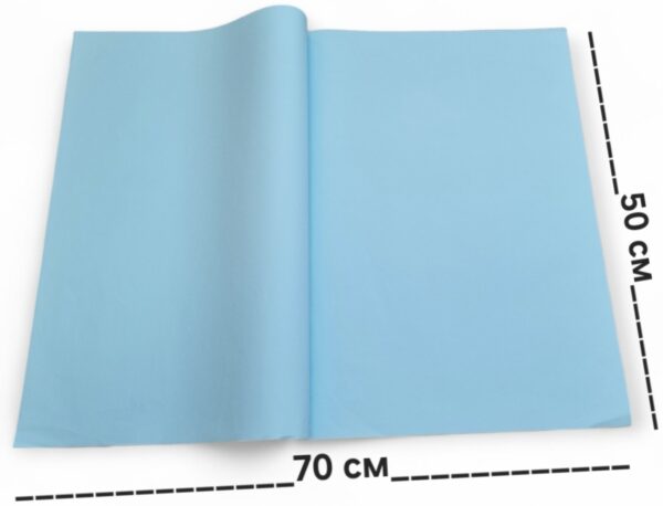 Бумага упаковочная 50*70см арт.tr620 светло-голубая