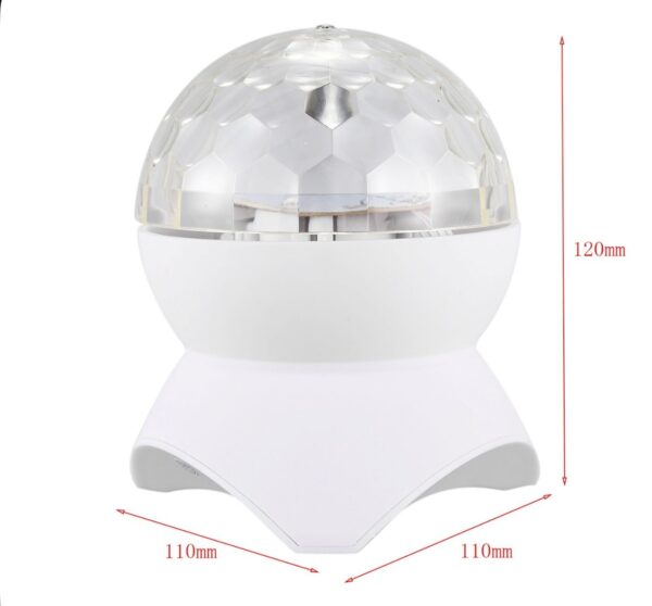 Проектор led диско шар с блютузом белый арт.tr758