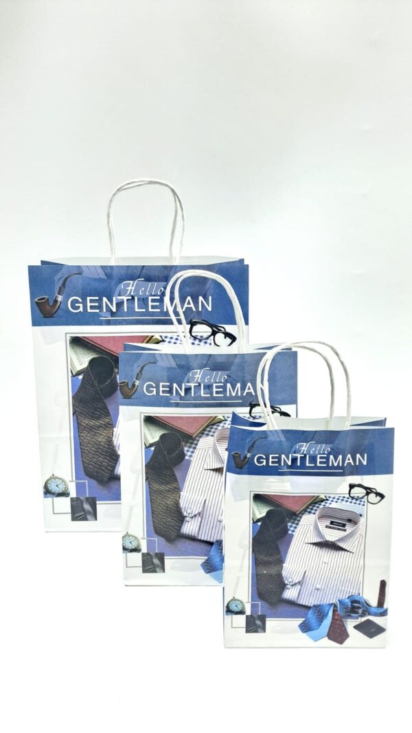 Пакет подарочный Hello Gentleman 25*18,5*10см арт.jk1648b-3 синий