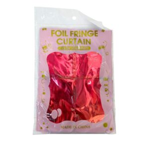 Дождик для фотозоны квадратый Foil Fringe Curtain 2м*1м арт.tr1243 красный