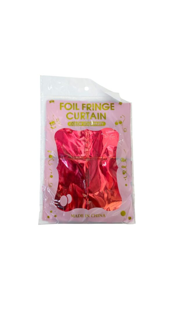 Дождик для фотозоны квадратый Foil Fringe Curtain 2м*1м арт.tr1243 красный