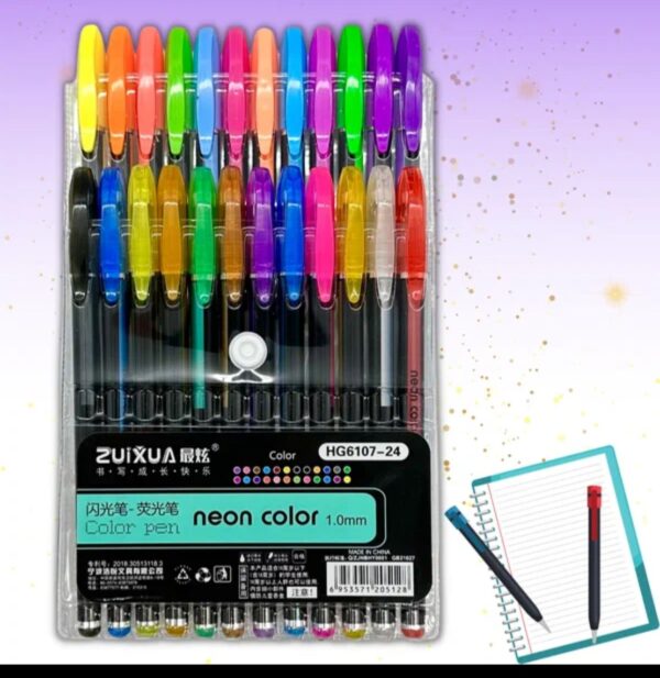 Ручки неоновые Neon Color 24цв арт.HG6107-24
