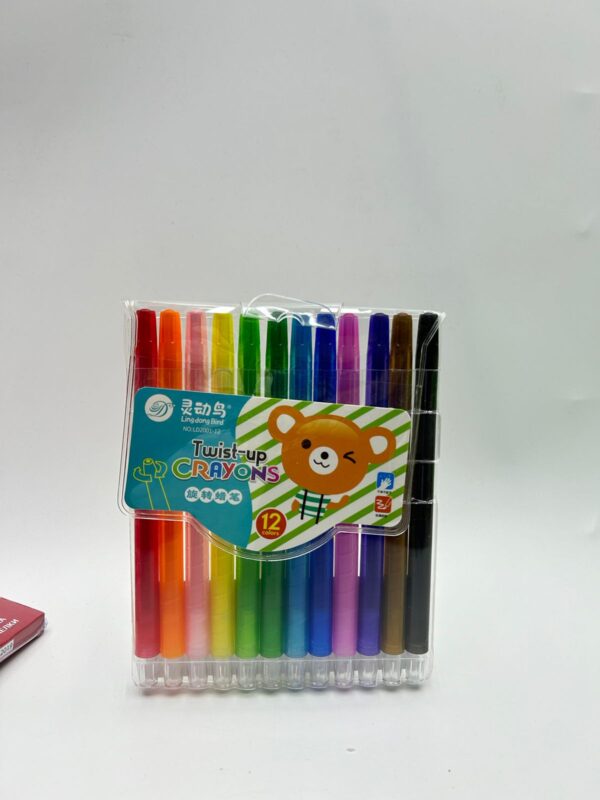Карандаши восковые Twist-up 12цв арт.LD2001-12