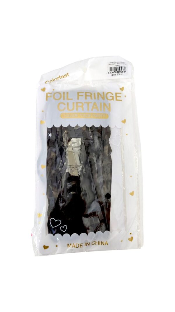 Дождик для фотозоны Foil Fringe Curtain 2м*1м арт.tr1190 черный