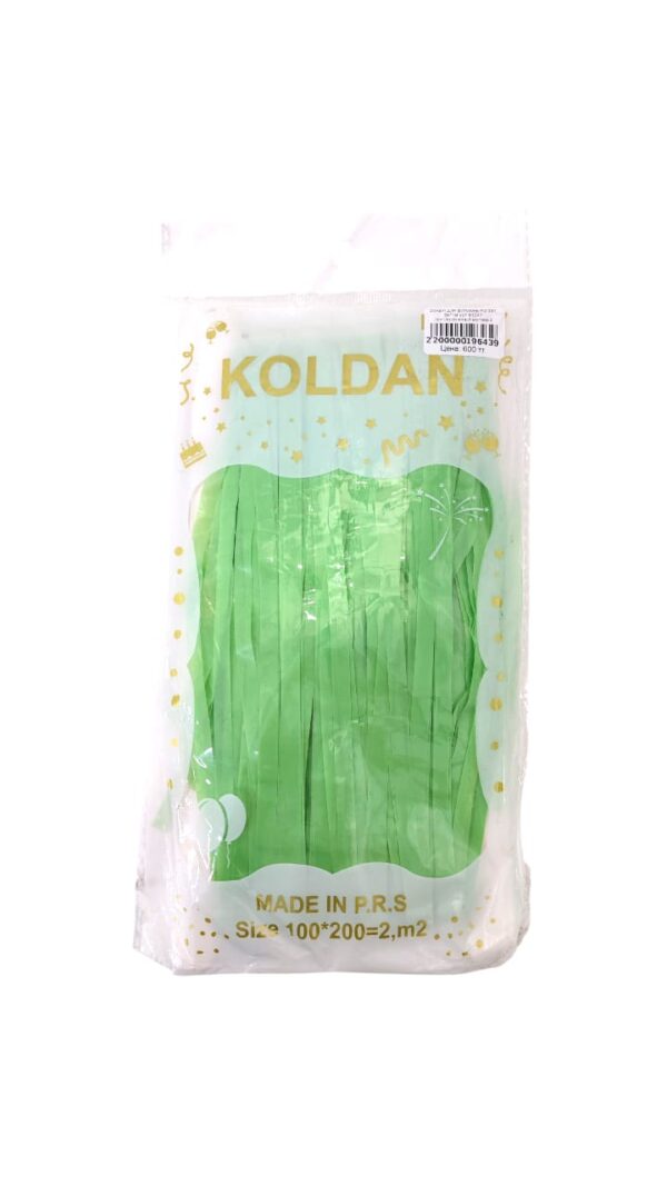 Дождик для фотозоны Koldan 2м*1м арт.tr1241 светло-зеленый матовый
