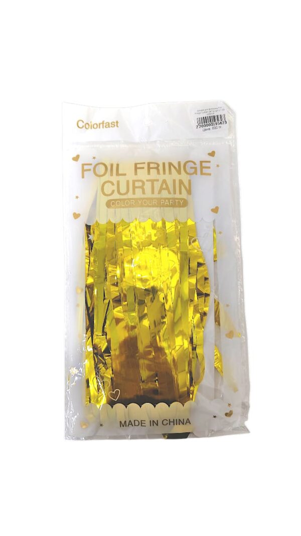 Дождик для фотозоны Foil Fringe Curtain 2м*1м арт.tr1186 золотой