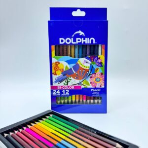 Карандаши цветные 2х стороние Dolphin 24цв арт.BC-727
