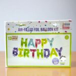 Растяжка фольга Happy Birthday арт.t-263 разноцветная с зеленым