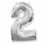 Шар фольга цифра 2 32д арт.tr1273 серебро