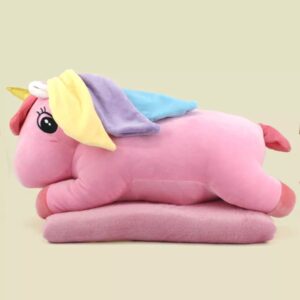 Мягкая игрушка Единорог с пледом розовый арт.tr1478