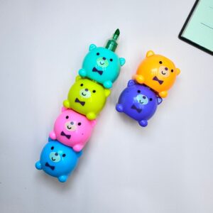 текстовыделители Мишки 6цв арт.MD-157