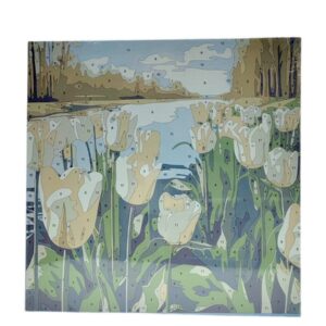Картина по номерам красками 30*30см арт.stl089 тюльпаны бежевые