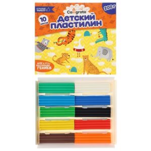 Пластилин Calligrata 10цв 200гр арт.4774912