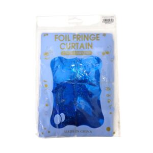 Дождик для фотозоны квадратый Foil Fringe Curtain 2м*1м арт.tr1246 голографический синий