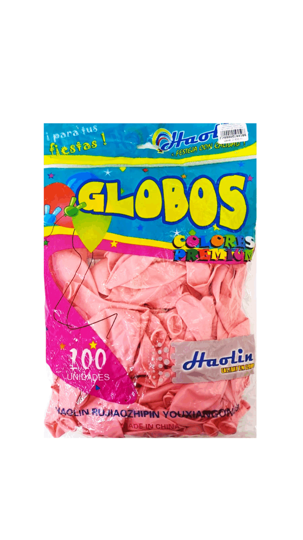 Шары упаковка 100шт однотонные Globos 12д арт.tr1085 светло-розовые