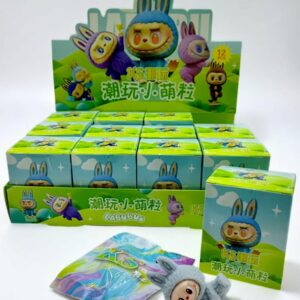 Игрушка сюрприз Лабубу мини в коробочке арт.521-3 зеленая уп.