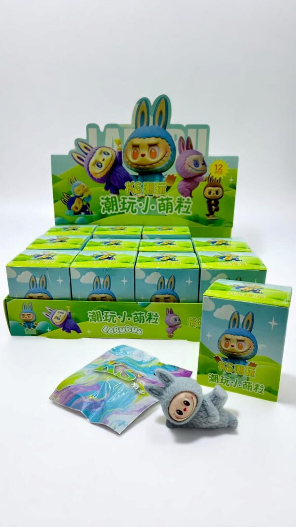 Игрушка сюрприз Лабубу мини в коробочке арт.521-3 зеленая уп.