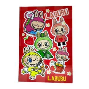 Блокнот А5 Qazaq Бренд Labubu арт.tr1649 с клубникой красный