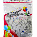 Шары упаковка 50шт Хром однотонные Shuaian Balloons 12д арт.tr1098 серебро