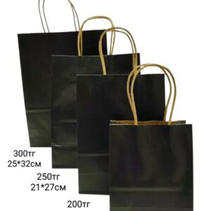 Пакет подарочный крафт 21*27см арт.pk12 черный