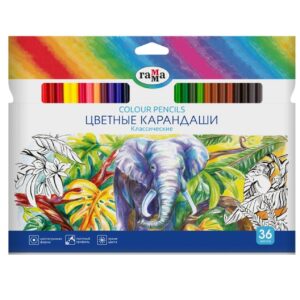 карандаши цветные Гамма 36цв арт.tr1566