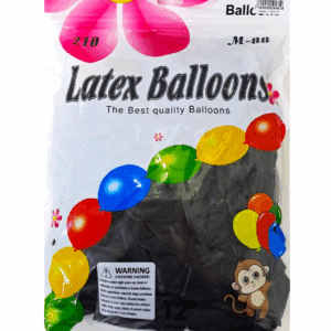 Шары упаковка 100шт однотонные Latex Balloons 12д арт.tr1087 черные