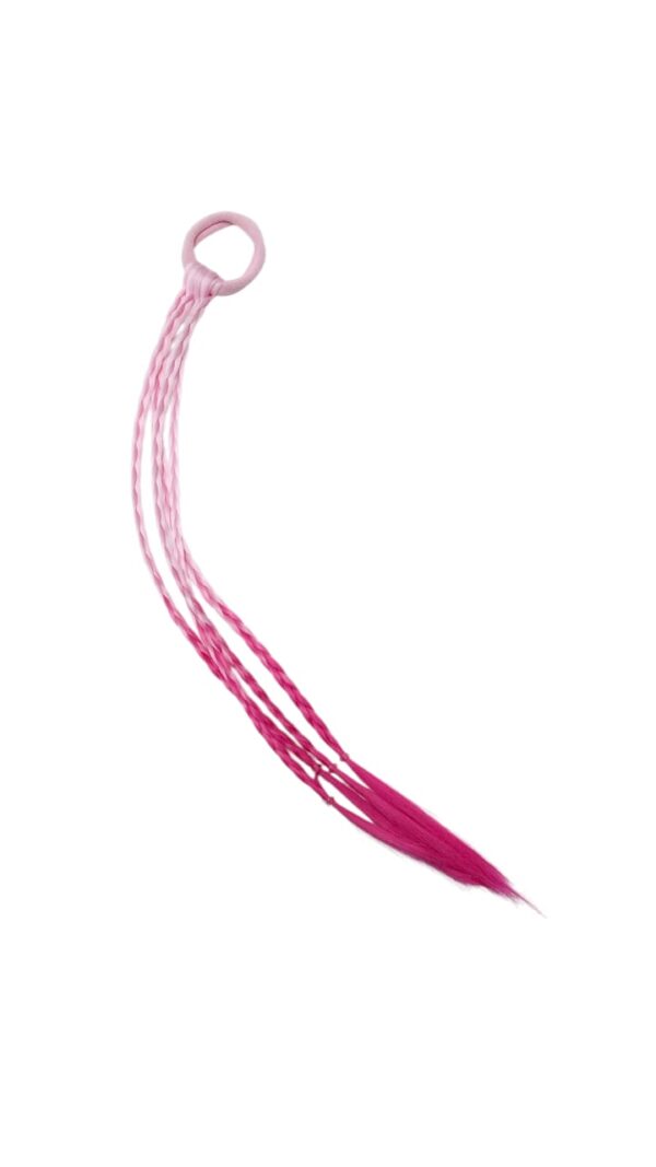 Косички на резинке 4шт арт.tr1627 розовый,фуксия