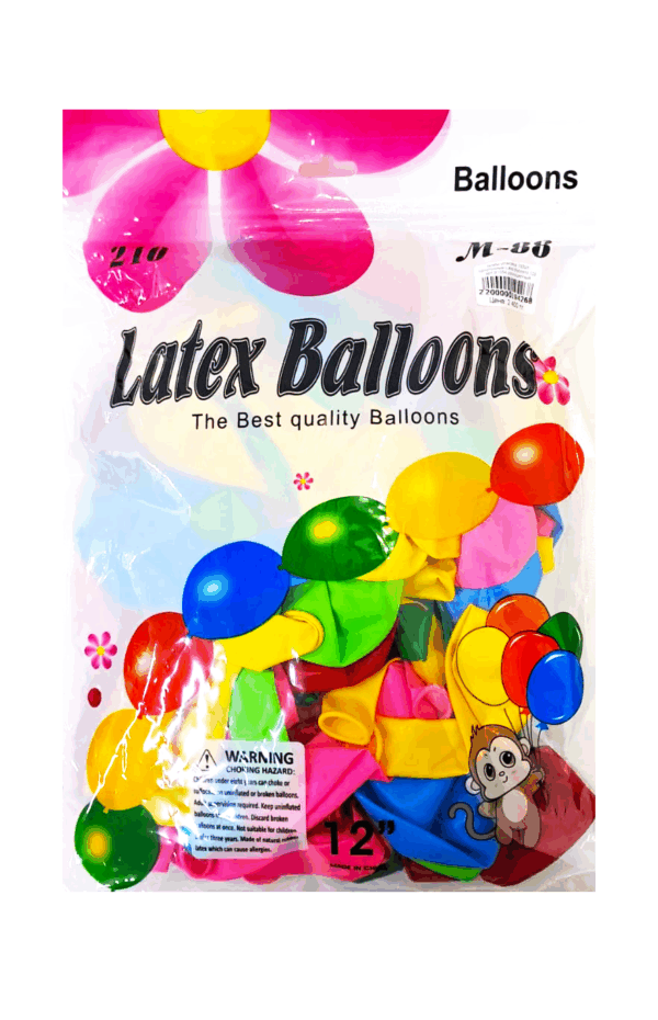 Шары упаковка 100шт однотонные Latex Balloons 12д арт.tr1056 разноцветный