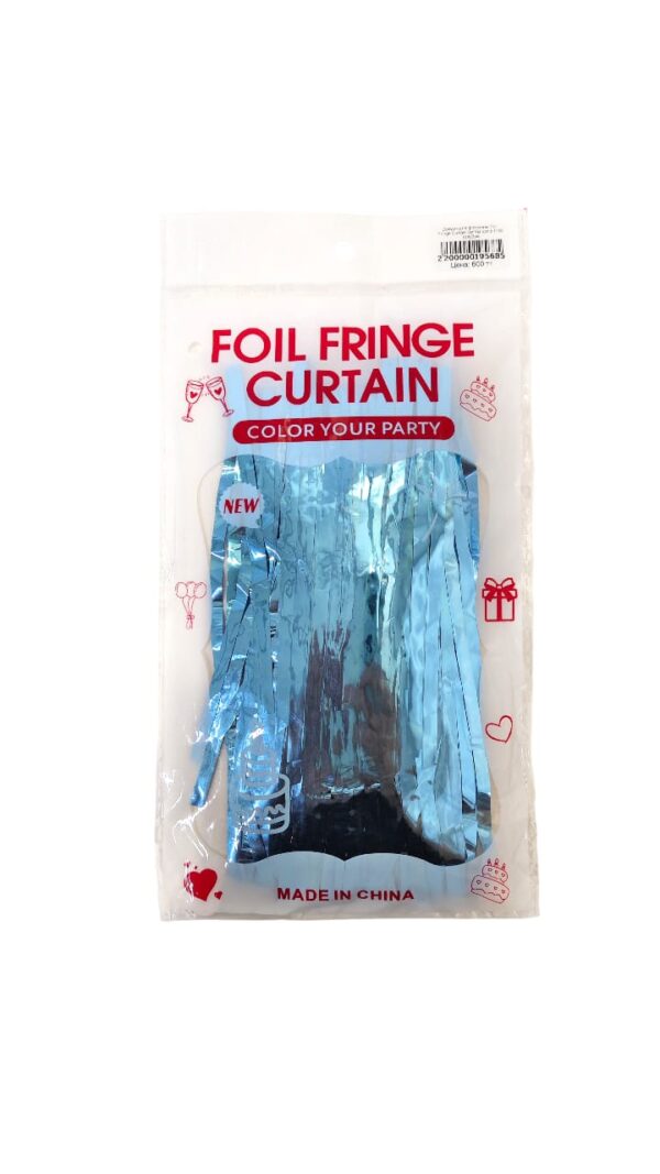 Дождик для фотозоны Foil Fringe Curtain 2м*1м арт.tr1193 голубой
