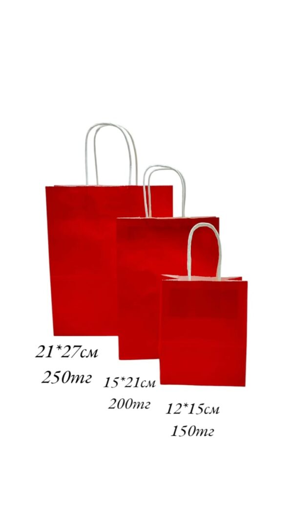 Пакет подарочный крафт 15*21см арт.pk11 красный