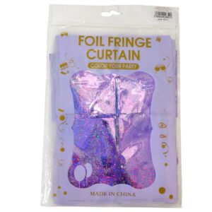 Дождик для фотозоны квадратый Foil Fringe Curtain 2м*1м арт.tr1248 голографический сиреневый