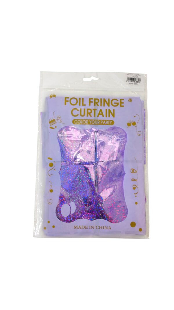 Дождик для фотозоны квадратый Foil Fringe Curtain 2м*1м арт.tr1248 голографический сиреневый