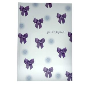 Блокнот Qazaq Бренд A5 арт.tr1660 фиолетовые бантики