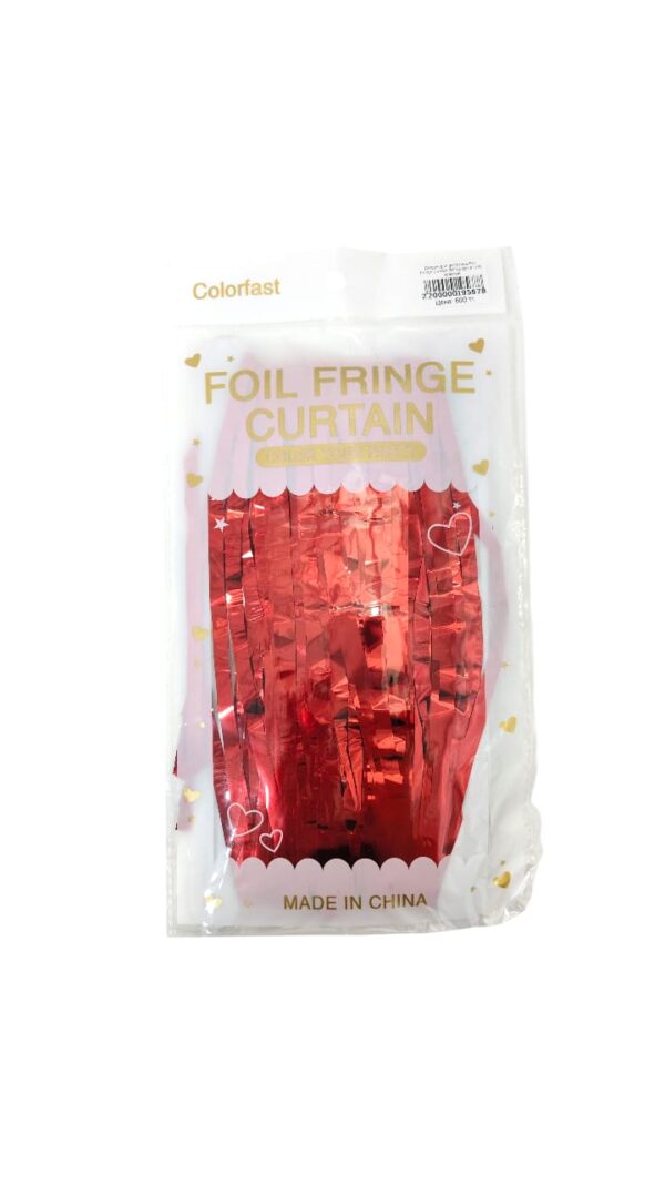 Дождик для фотозоны Foil Fringe Curtain 2м*1м арт.tr1192 красный