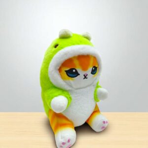 Мягкая игрушка Котик в капюшоне арт.0779-6 зеленый