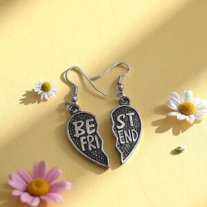 Серьги Сердце половинки Best Friend арт.tr2012