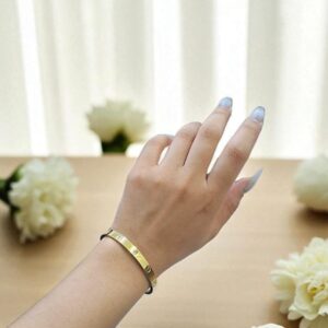 Браслет титан Love Cartier 6мм арт.tr1770 золото