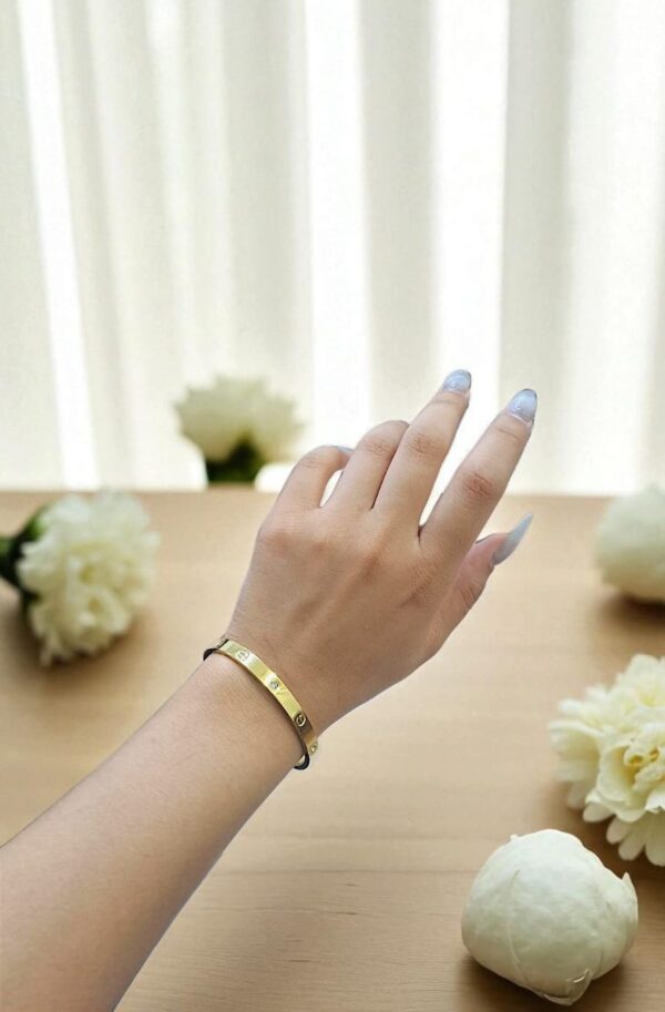 Браслет титан Love Cartier 6мм арт.tr1770 золото